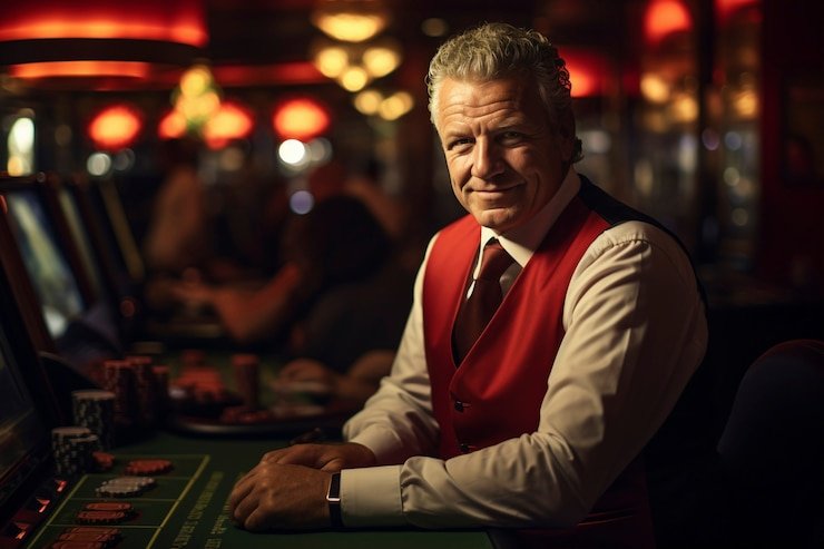 Live roulette wheel and betting layout with multi-camera angles